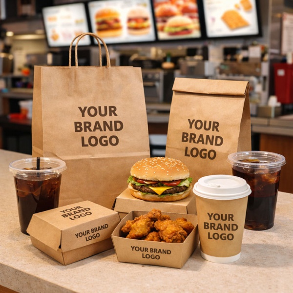 Disposable Takeaway French Fries Paper Box Food Packaging Custom Chicken Wing Burger Boxes Take Out Fast Food Box Container