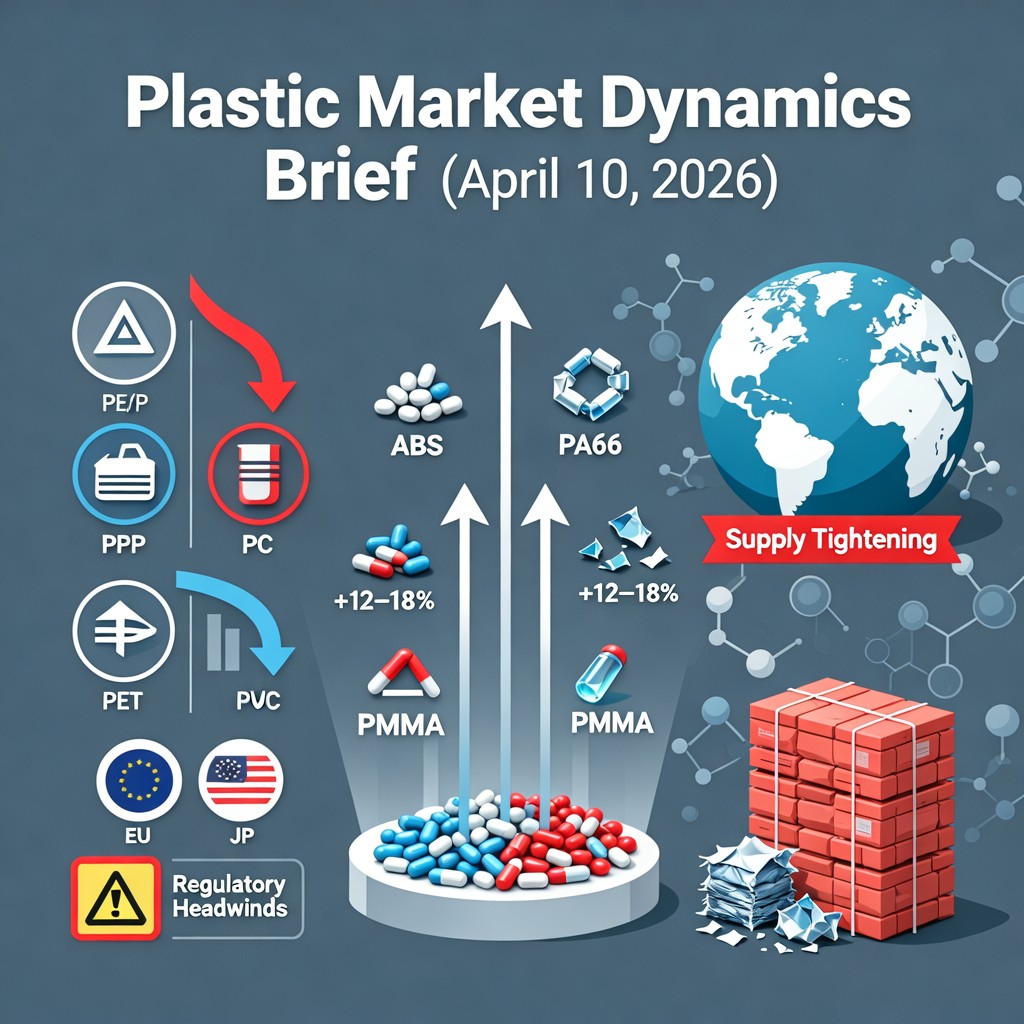 Plastic Market Dynamics Brief (April 10, 2026): Engineering Resins Lead Surge Amid Geopolitical Volatility and Supply Constraints