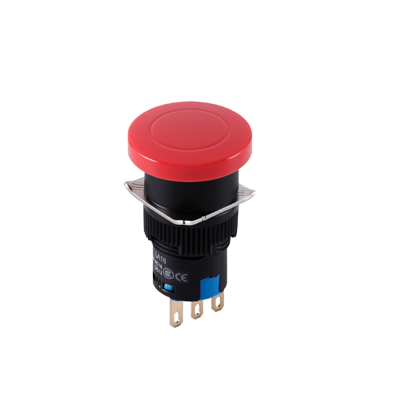 LA16M mushroom head push button switch