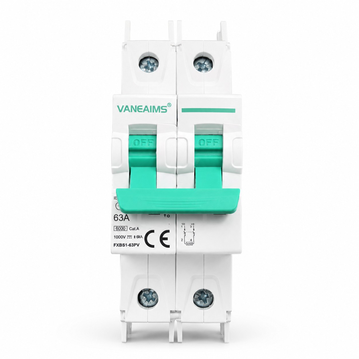 FXBS1-63PV/2P DC Circuit Breaker DC1000V