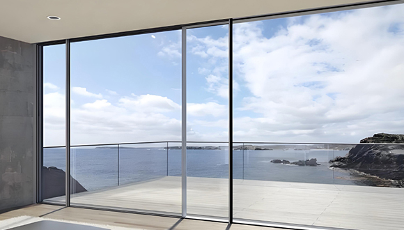 Electric panoramic sliding door