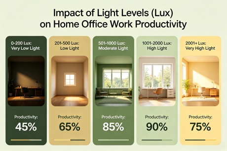 The Impact of Illuminance (Lux) on Work Productivity: Designing a High-Performance Home Office Introduction