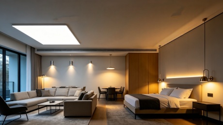 One-Stop Whole-House Lighting Solution: Panel Lights + Downlights + Wall Lights for Layered & Healthy Light Environments 