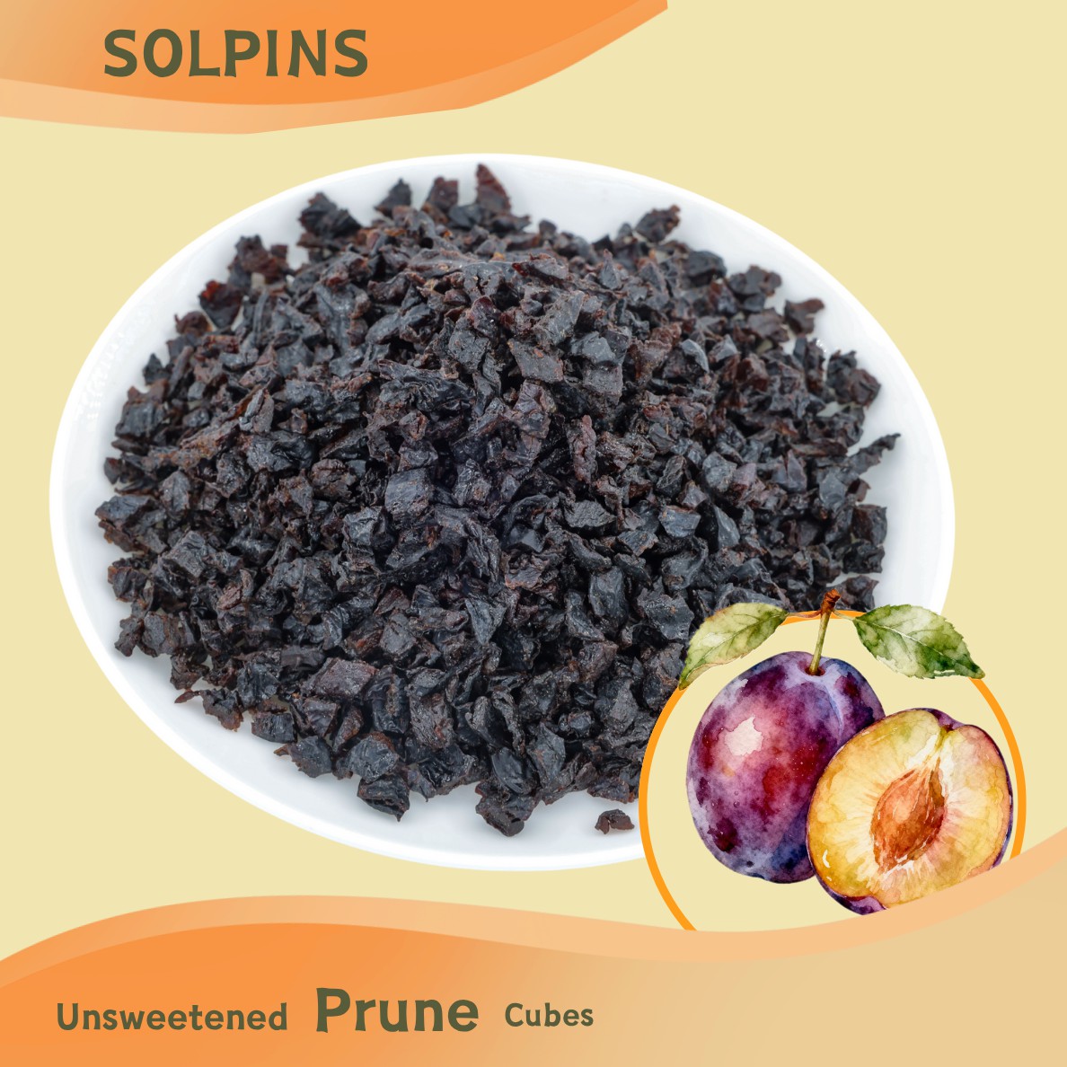 Unsweetened Prune Cubes