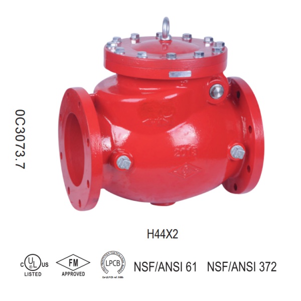 Flanged Resilient Swing Check Valve  (H44X2/ H44X2A),  UL/FM/LPCB Approved