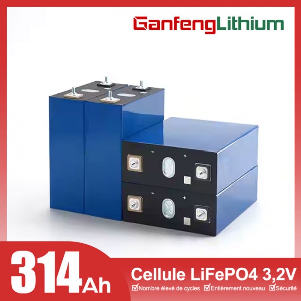 Cellule prismatique LiFePO4 Ganfeng Lithium 3,2 V 314 Ah
