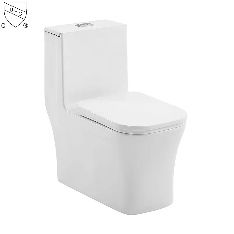 One piece toilet