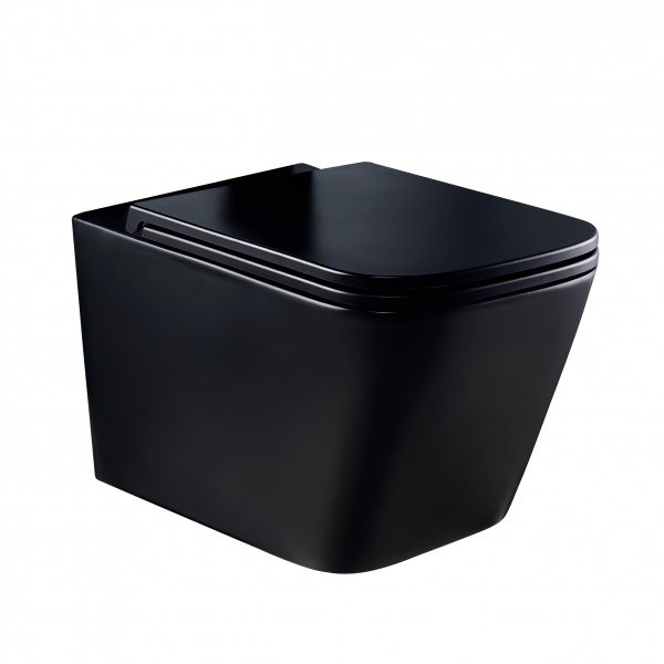 BLACK Wall hung toilet