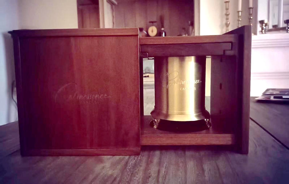 Wooden candleholder box