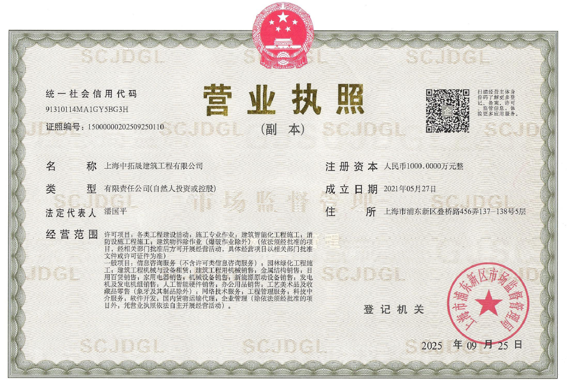 Copy of Zhongtuo Sheng Business License