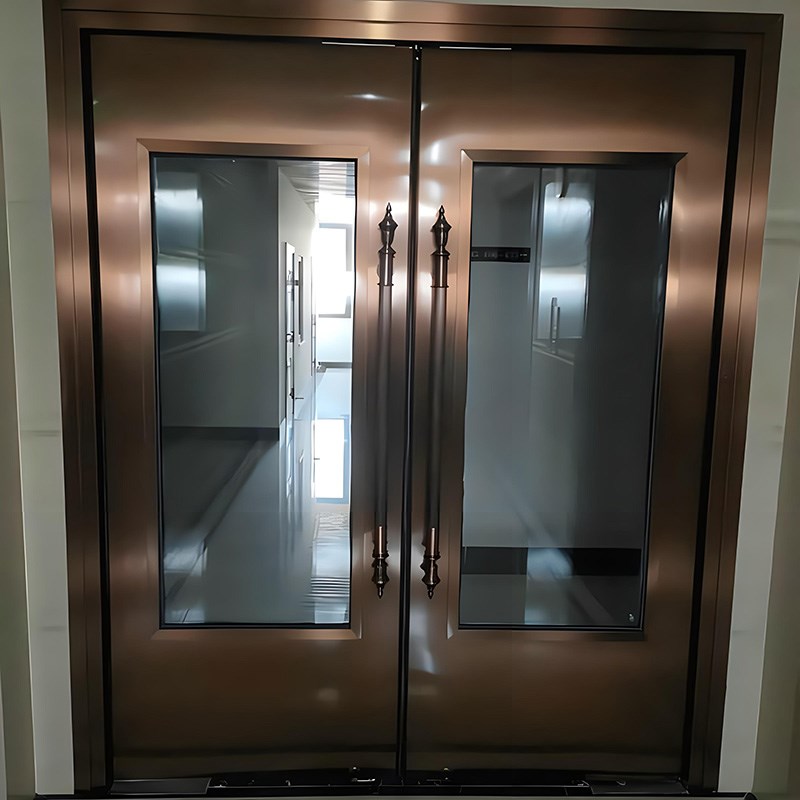 Stainless steel fireproof door