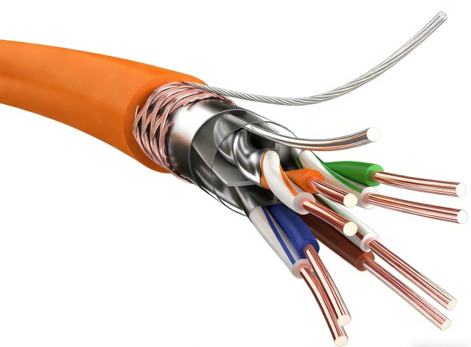SFTP CAT7 Copper Cable 10G 1000Mhz  Ethernet Lan Cable