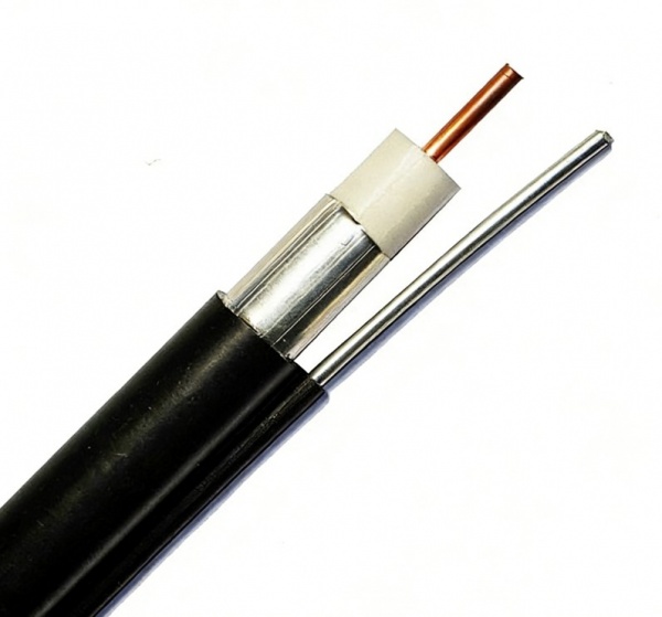 RG6 RG11 RG59 Coax Cable with Steel Messenger for Outdoor CCTV Remote Installations