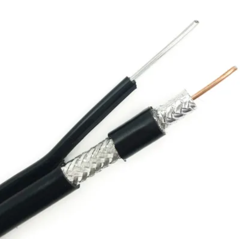 RG6 RG11 RG59 Coax Cable with Steel Messenger for Outdoor CCTV Remote Installations