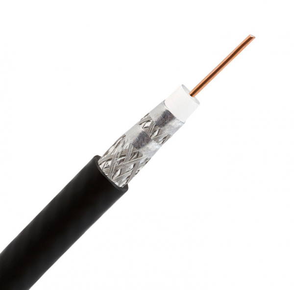 75ohm RG6 Quad - Shield Coaxial Cable for Video Antenna & Satellite TV Applications