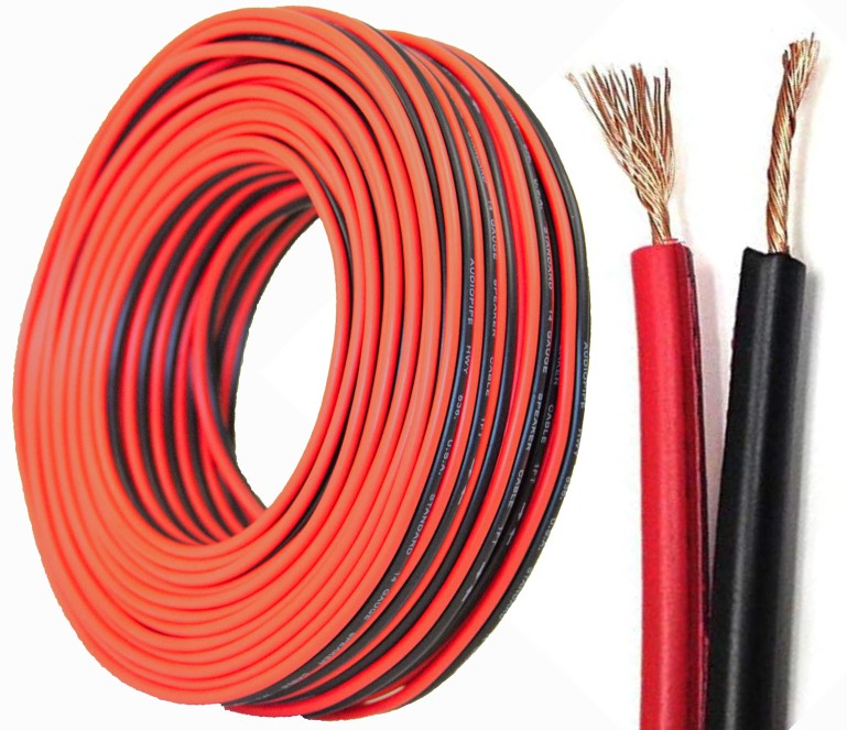 HiFi Audio & Video Speaker Cable Black & Red for Studio & Live Sound Systems