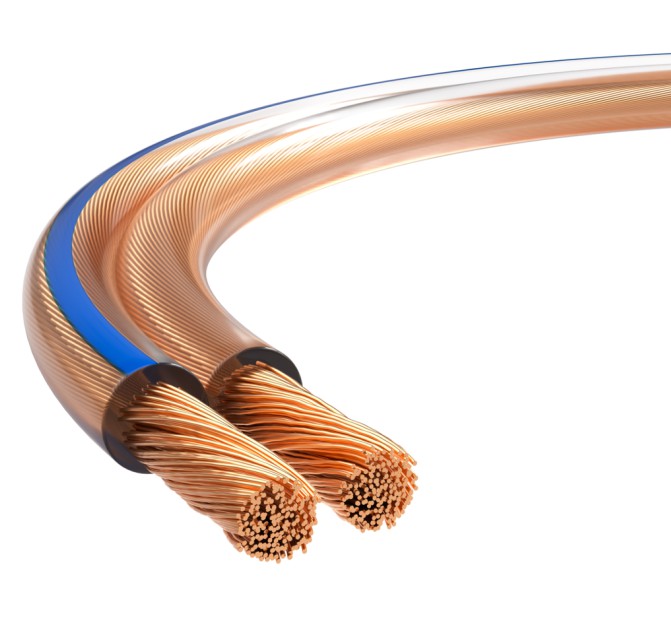 Stereo Transparent Clear Copper Clad Aluminum （CCA） Speaker Cable for Car & Computer Home Audio System Coil Spool