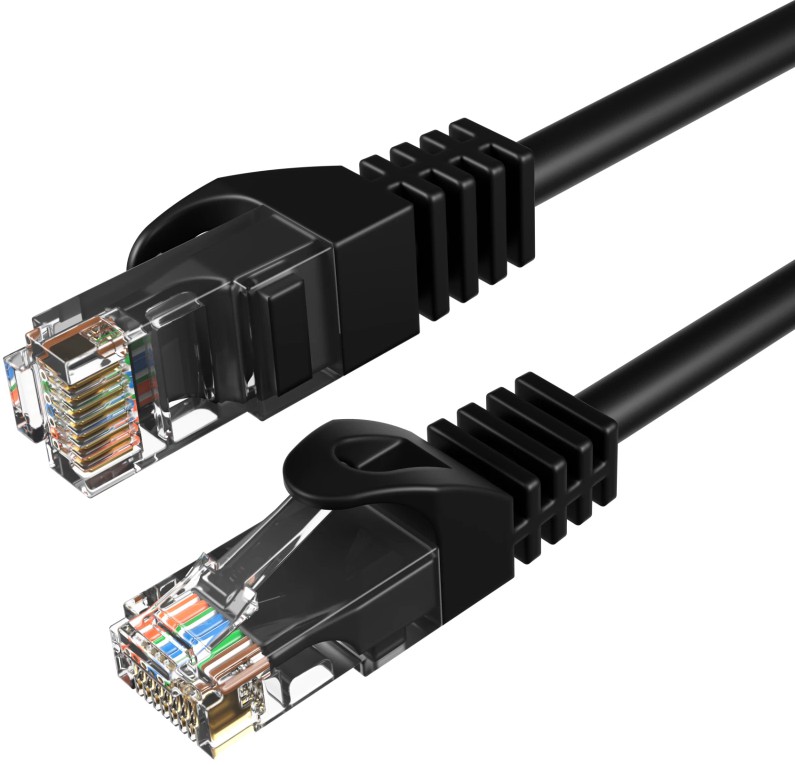 Cat5e UTP 2M Ethernet LAN Cable RJ45 Patch Cord  & Gold-Plated Plugs 