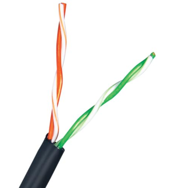 Drop Wire Cable CAT 3 CAT5 1Pair 24AWG 1.2MM Steelwire Messenger Telephone Cable