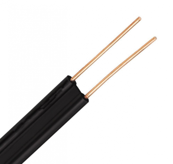 Aerial 2Core Drop Wire Telephone Cable CCS or BC Drop Cable with Messenger PE or PVC Jacket Unshielded Outdoor Drop Wire
