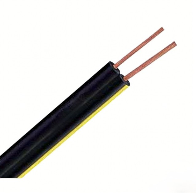 Parallel 2Core Telephone Cable Cu/CCS with Messenger Figure-8 Flat Drop Cable 