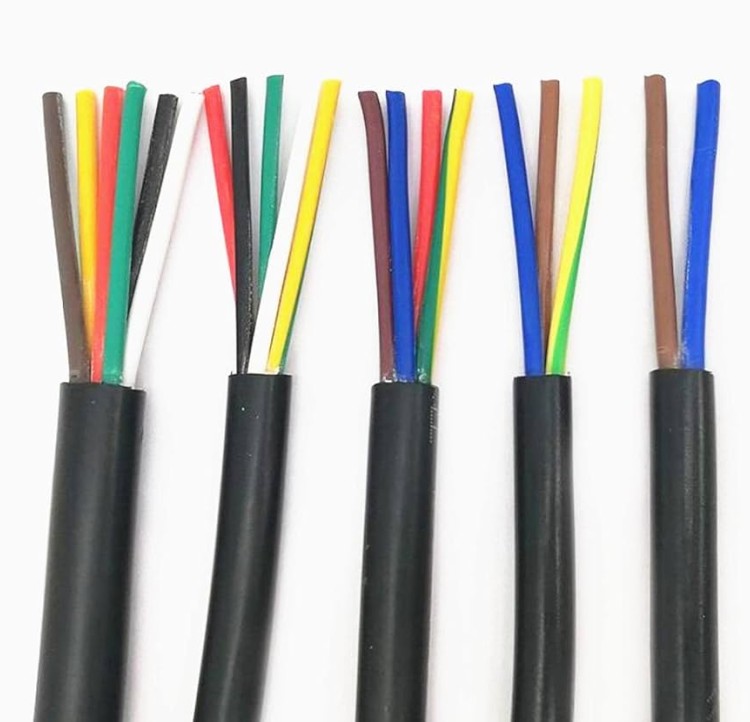 Multicore 2/3/4/5/6 Core Copper Cord Flexible I 0.75 1 1.5 2.5 4 6mm Electrical Cable Wire H05VV-F Power Cable