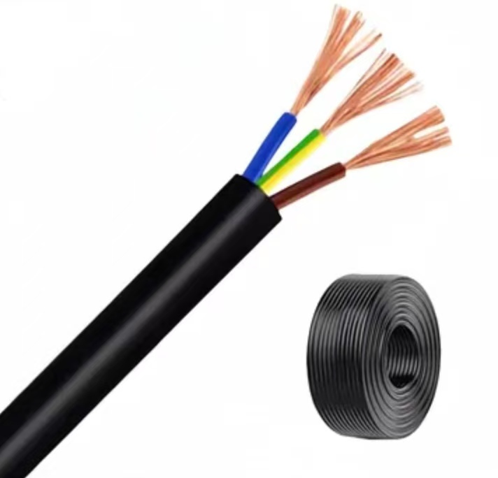  Flat/Round Flexible 1.5mm 2.5mm 4mm 6mm  Electric MultiCore 3Core PVC Insulated Electrical Wires Rvv Cable and Wires 