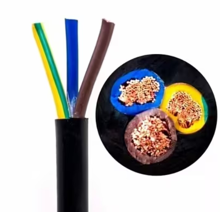  Flat/Round Flexible 1.5mm 2.5mm 4mm 6mm  Electric MultiCore 3Core PVC Insulated Electrical Wires Rvv Cable and Wires 