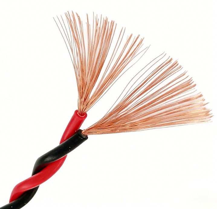 2-Core PVC Twisted Pair Flexible Cable RVS Stranded Conductor 0.5 0.75 1 1.5 2.5 MM Alarm Line Fire Wire Electric Cable