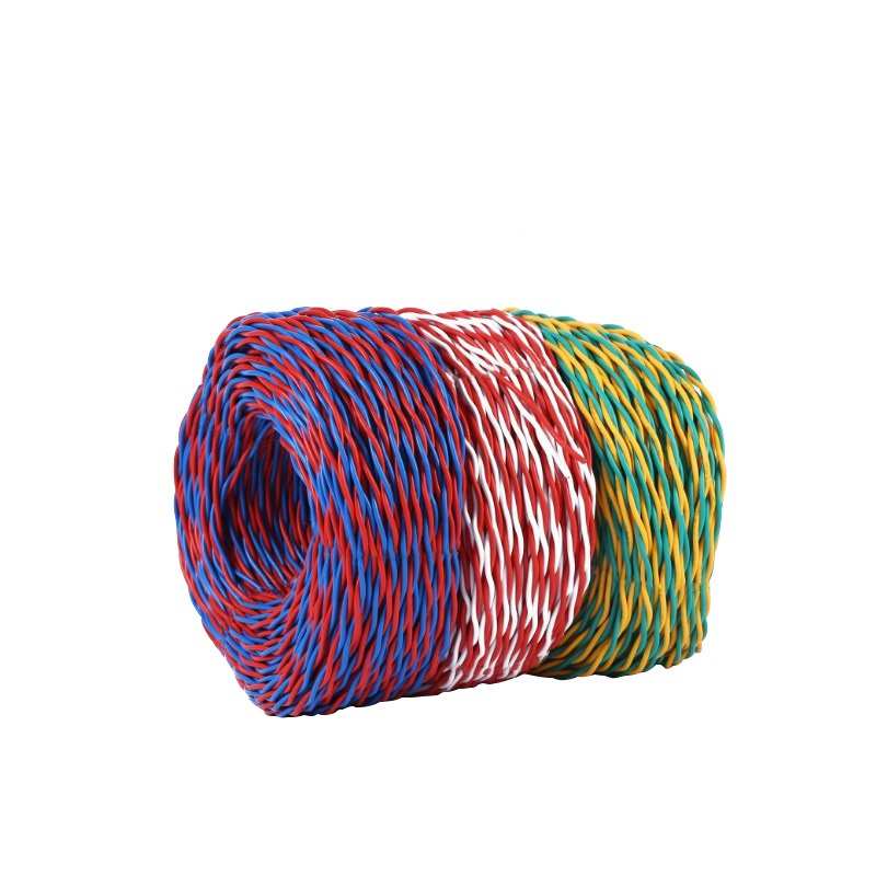 2-Core PVC Twisted Pair Flexible Cable RVS Stranded Conductor 0.5 0.75 1 1.5 2.5 MM Alarm Line Fire Wire Electric Cable
