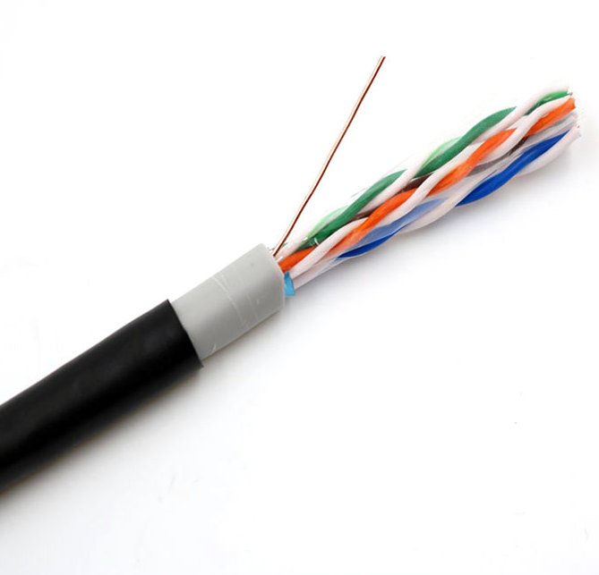 Outdoor Cat5e UTP 8Core Twisted Pair External Double PVC+ PE Jacket  Ethernet Network Cable