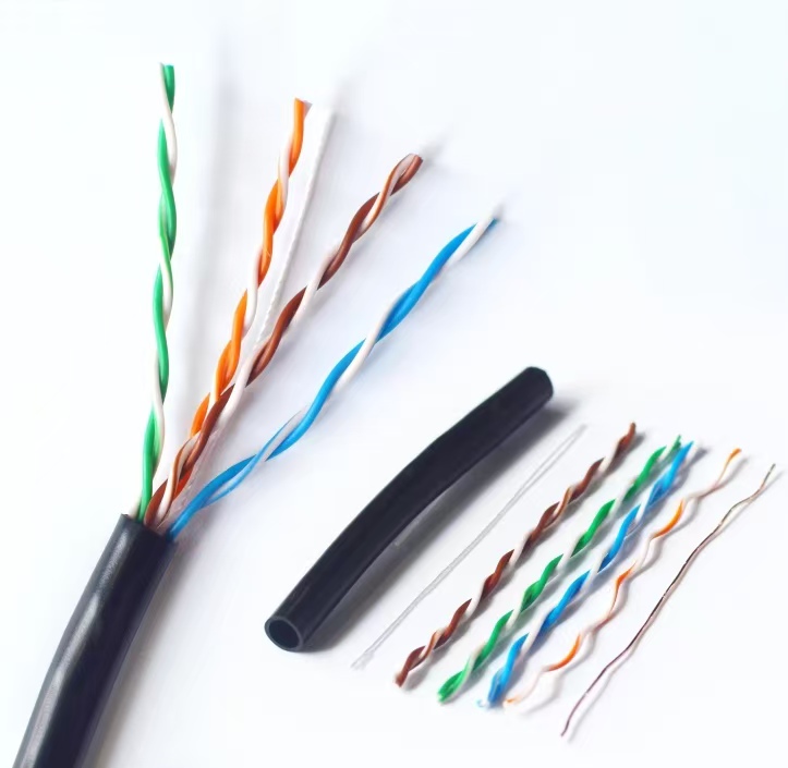  Outdoor Cat5e UTP Lan Cable Network  External Single PE Jacket  Ethernet Cable