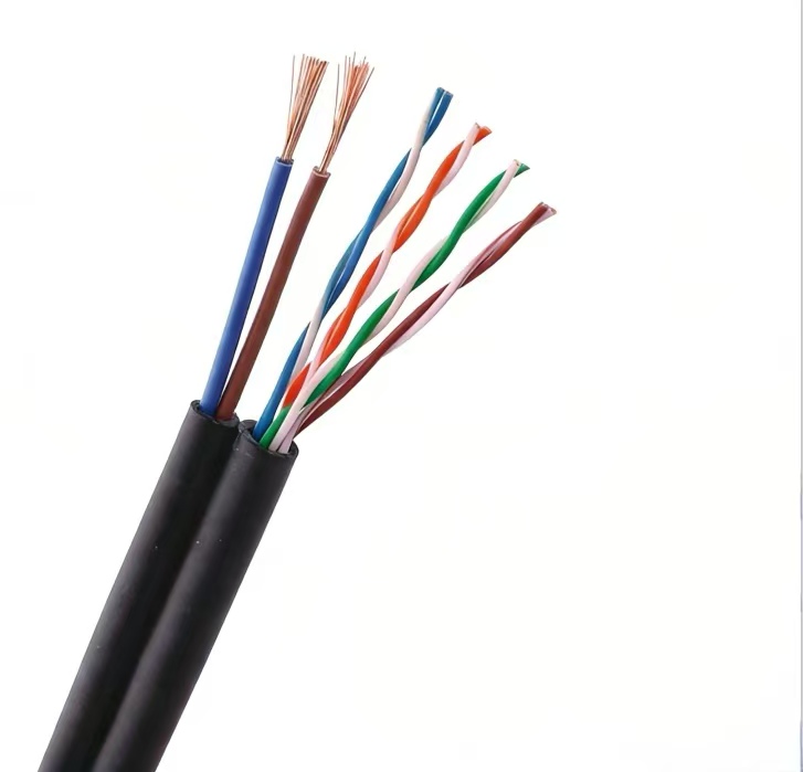  4Pair Network Cable with Power UTP Cat5e+ 2Core Power Cable for CCTV  Camera Cabling