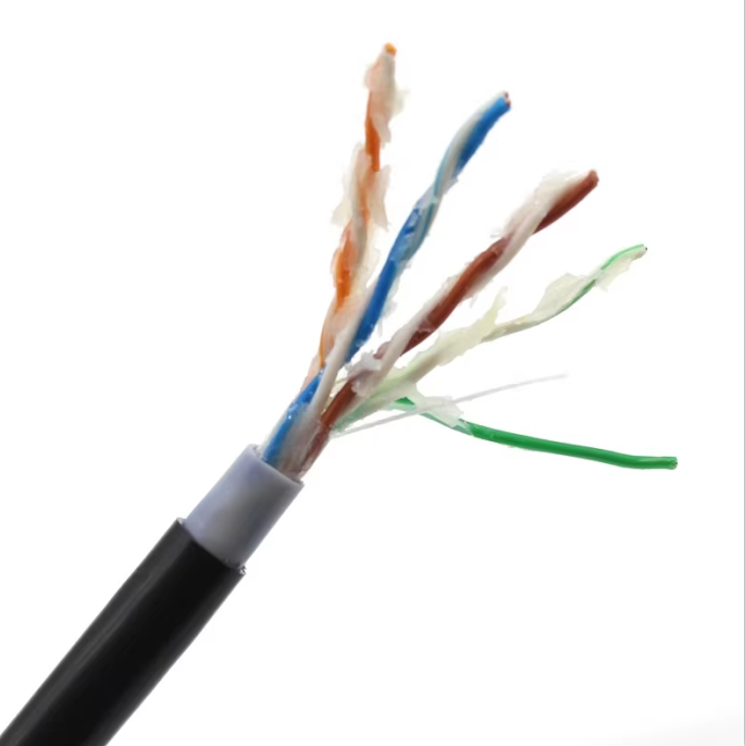 Outdoor UTP Cat5e Jelly Filled Single or Double Jacket Direct Buried Network Cable LAN Cable 