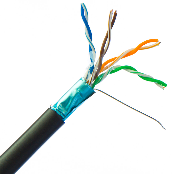 Outdoor CAT5E FTP CU/CCA Single PE Jacket Network Cable Ethernet Cable 305m/box