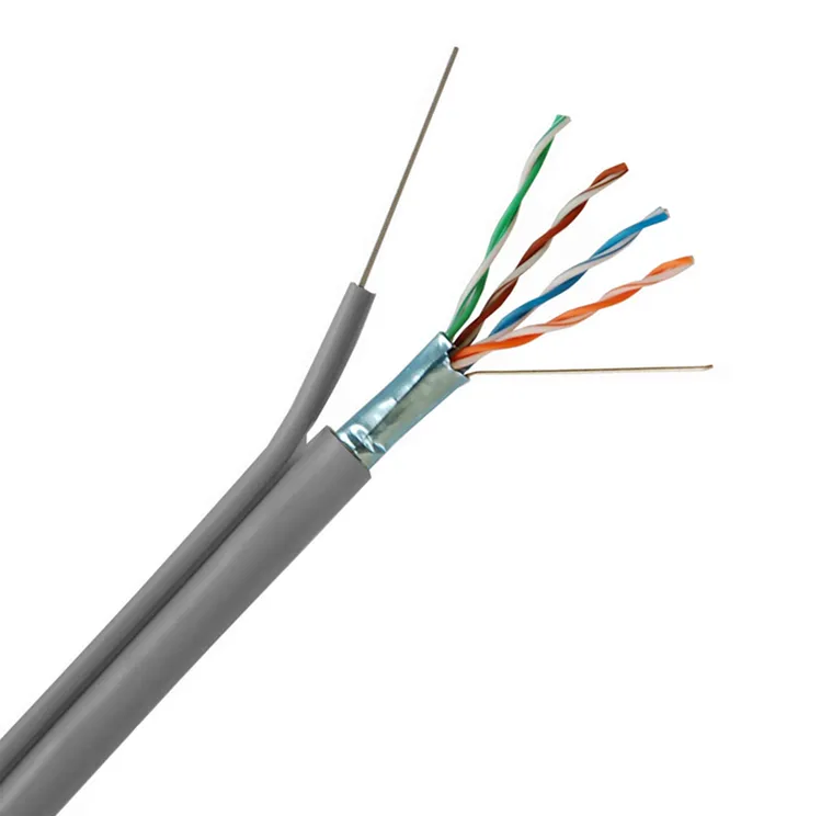 Aerial Sef-support Outdoor FTP CAT5E Shield 24AWG External Single PE Jacket Ethernet Cable