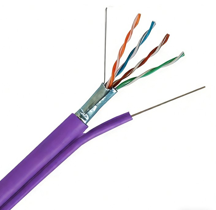 Aerial Sef-support Outdoor FTP CAT5E Shield 24AWG External Single PE Jacket Ethernet Cable