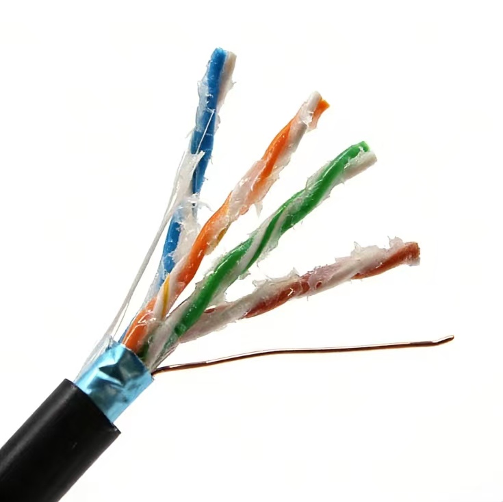 Gel Filled Outdoor FTP Cat5e Jelly Filled Single or Double Jacket Ethernet Cable 305m/drum