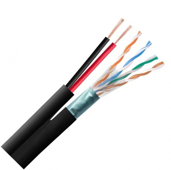 FIG.8 Outdoor Indoor Ethernet Cable FTP CAT5E 4P+2/0.75mm2 Power Cable