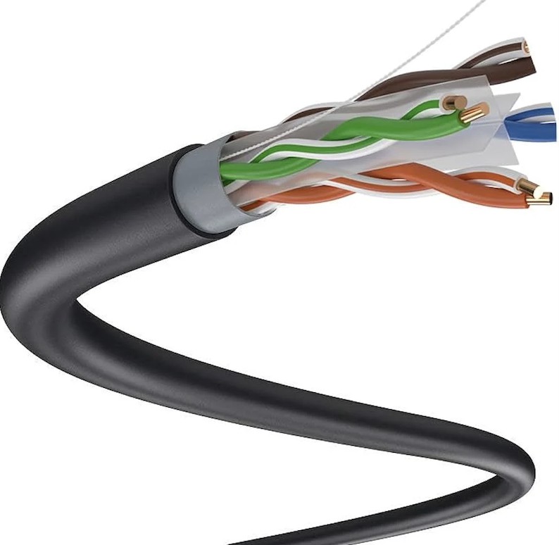 High Speed Cat6 UTP Outdoor PVC+PE Double Jacket Lan Cable 23AWG Twisted Pair 1000FT Waterproof Cable