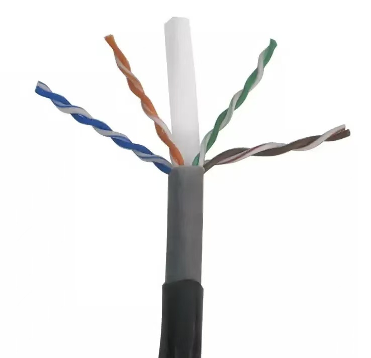 High Speed Cat6 UTP Outdoor PVC+PE Double Jacket Lan Cable 23AWG Twisted Pair 1000FT Waterproof Cable