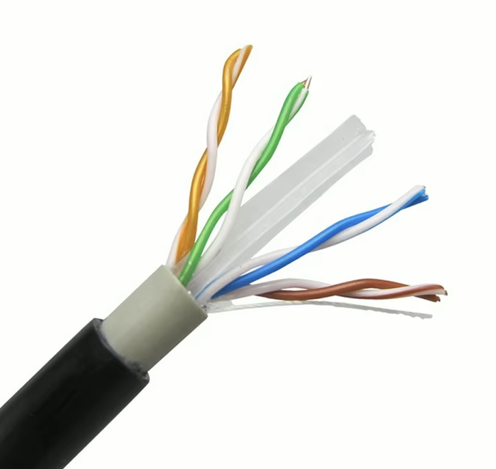 High Speed Cat6 UTP Outdoor PVC+PE Double Jacket Lan Cable 23AWG Twisted Pair 1000FT Waterproof Cable