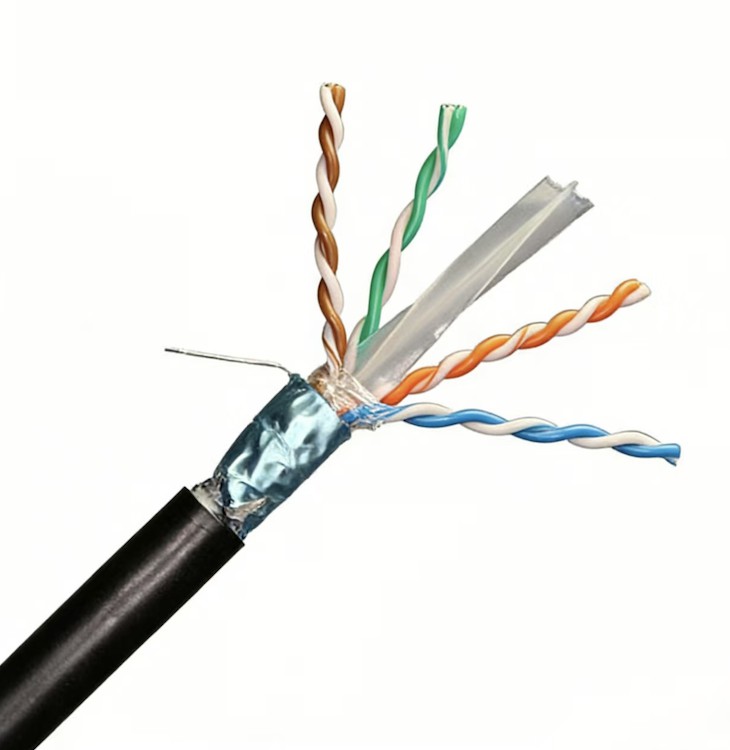 Outdoor Single Jacket Cat6 FTP Shielded Network Cable 305m/box
