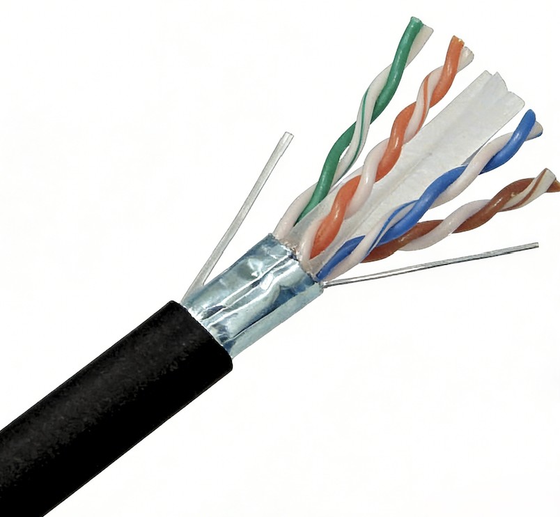 Outdoor Single Jacket Cat6 FTP Shielded Network Cable 305m/box