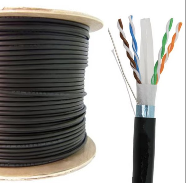 Outdoor Single Jacket Cat6 FTP Shielded Network Cable 305m/box