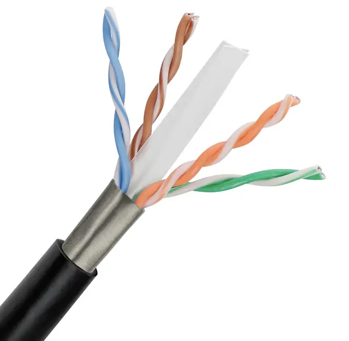 Outdoor Single Jacket Cat6 FTP Shielded Network Cable 305m/box