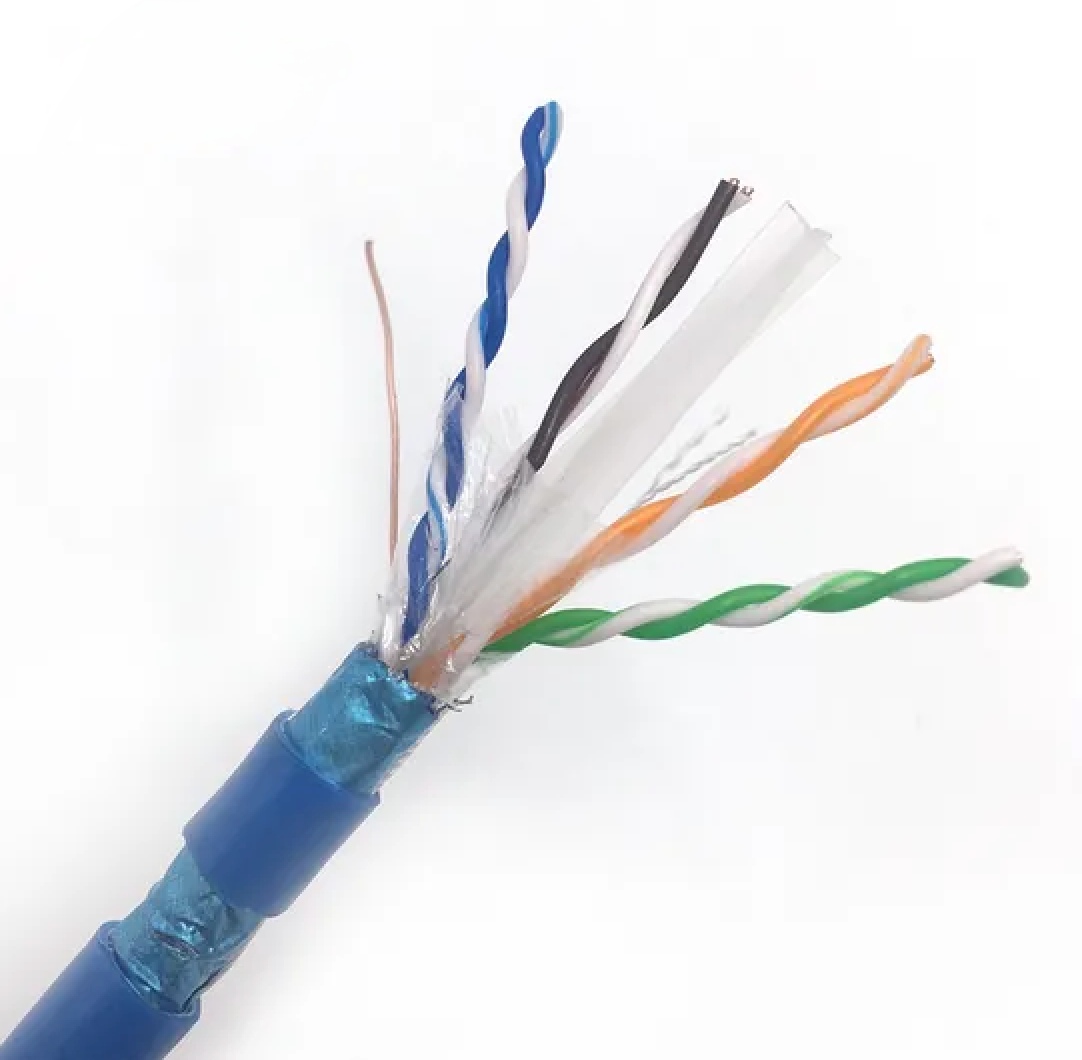 High Speed Indoor Cat6 FTP Shieded Internet Cable Copper Network Cable CCA 1000ft/box