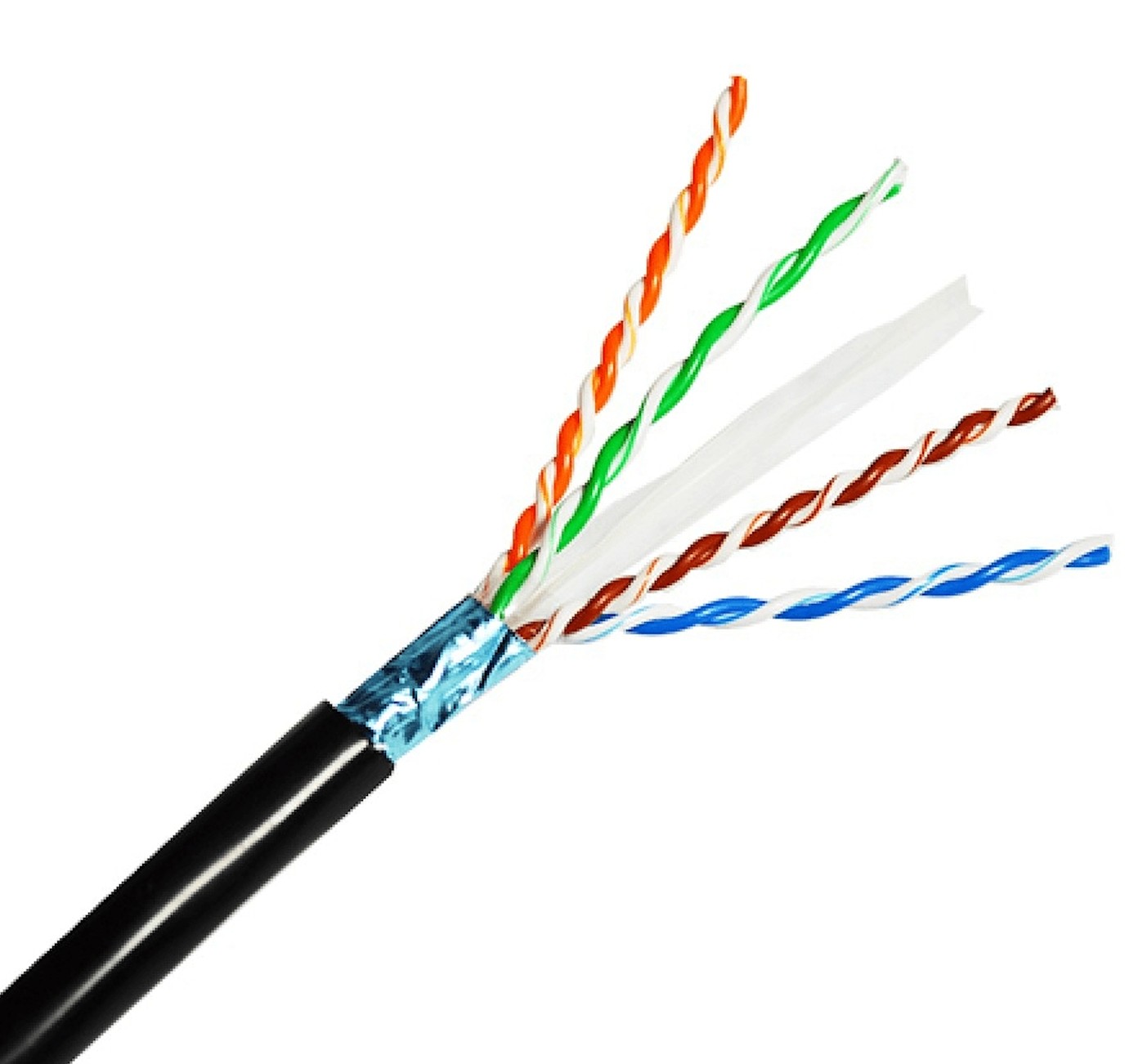 High Speed Indoor Cat6 FTP Shieded Internet Cable Copper Network Cable CCA 1000ft/box