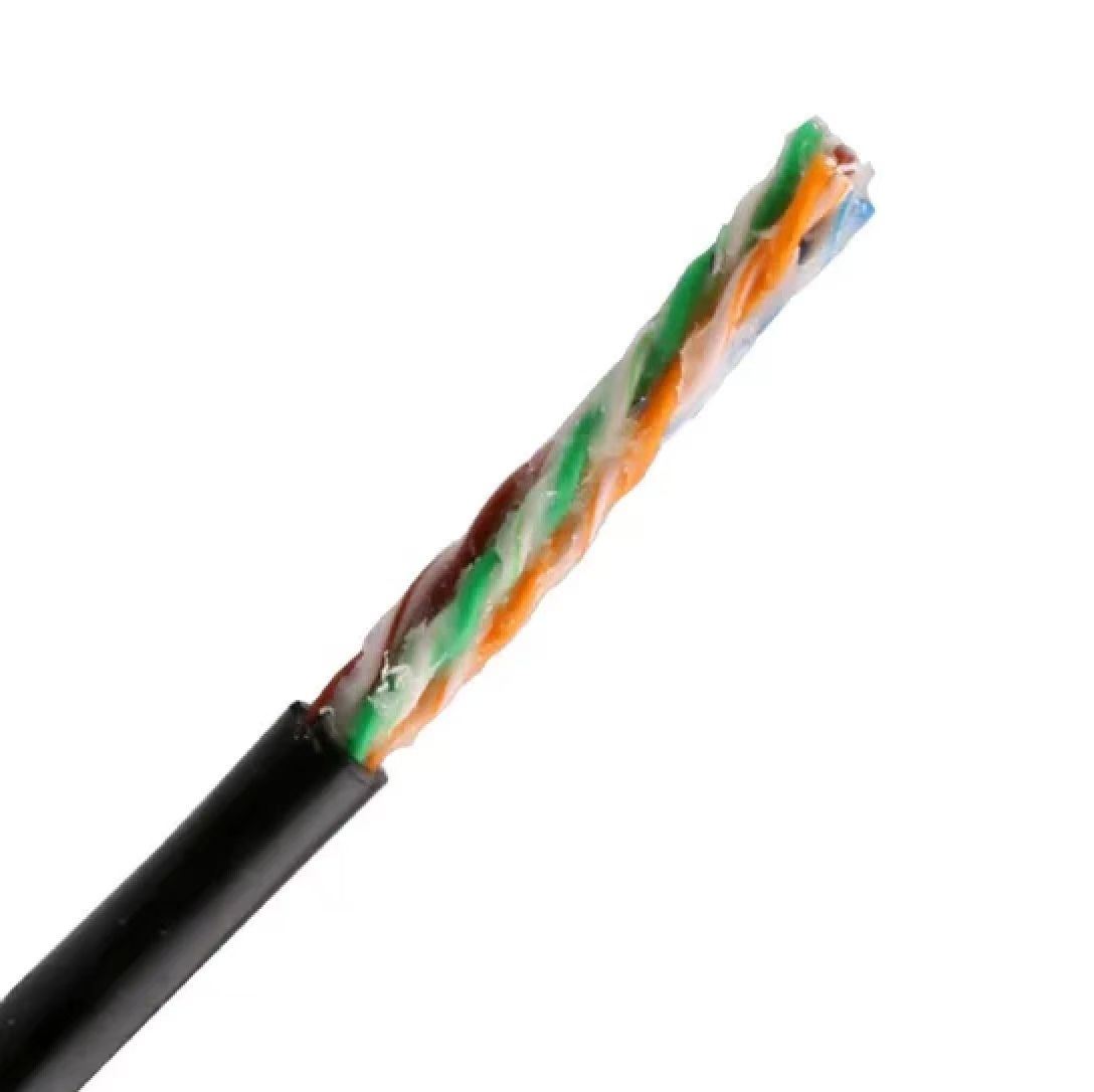 External UTP CAT6 Single Jacket Network Cable with Jelly Filled 