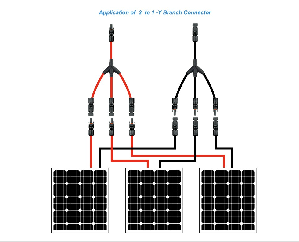 3 to 1 T Branch Connector PV004-T3 1000V